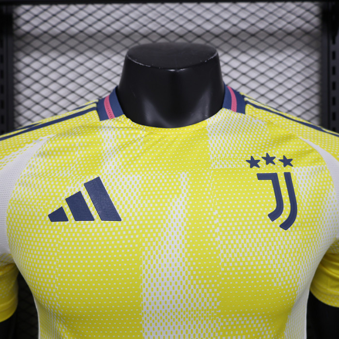 Maillot Juve Shirt Player Version 2024-2025 Juventus Away Yellow Soccer Jersey Football Shirt
