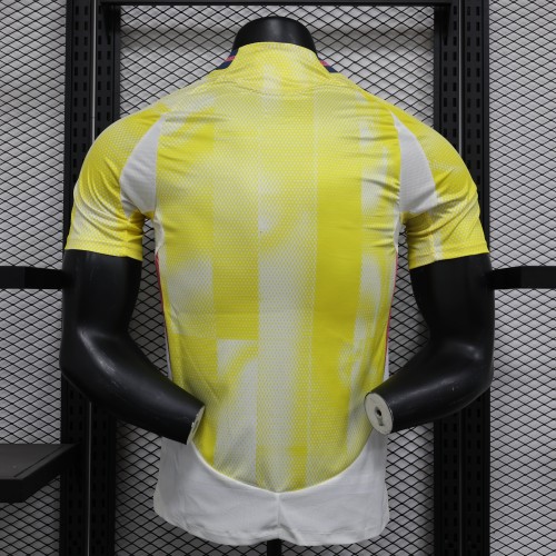 Maillot Juve Shirt Player Version 2024-2025 Juventus Away Yellow Soccer Jersey Football Shirt
