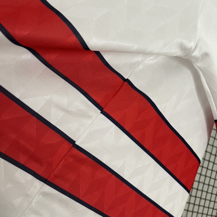 Retro Jersey 1988 Denmark Away White Soccer Jersey Vintage Football Shirt