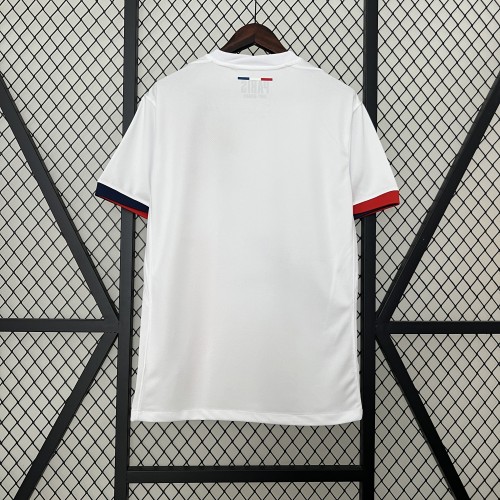 Fan Version 2024-2025 PSG Away White Soccer Jersey Paris Football Maillot