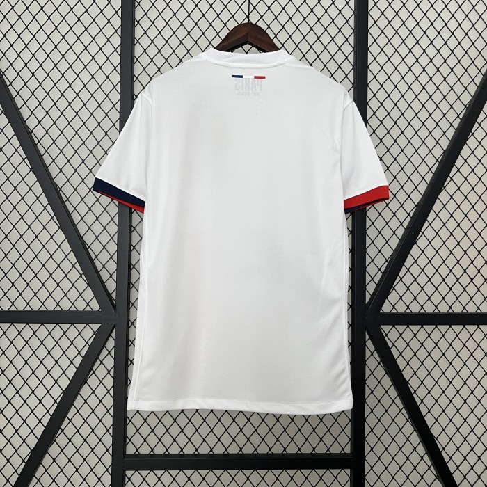 Fan Version 2024-2025 PSG Away White Soccer Jersey Paris Football Maillot