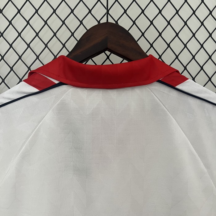 Retro Jersey 1988 Denmark Away White Soccer Jersey Vintage Football Shirt