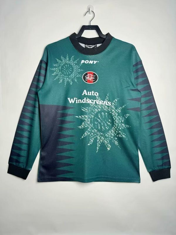 Long Sleeve Retro Jersey 1996-1997 Birmingham City Green Goalkeeper Soccer Jersey Vintage Football Shirt