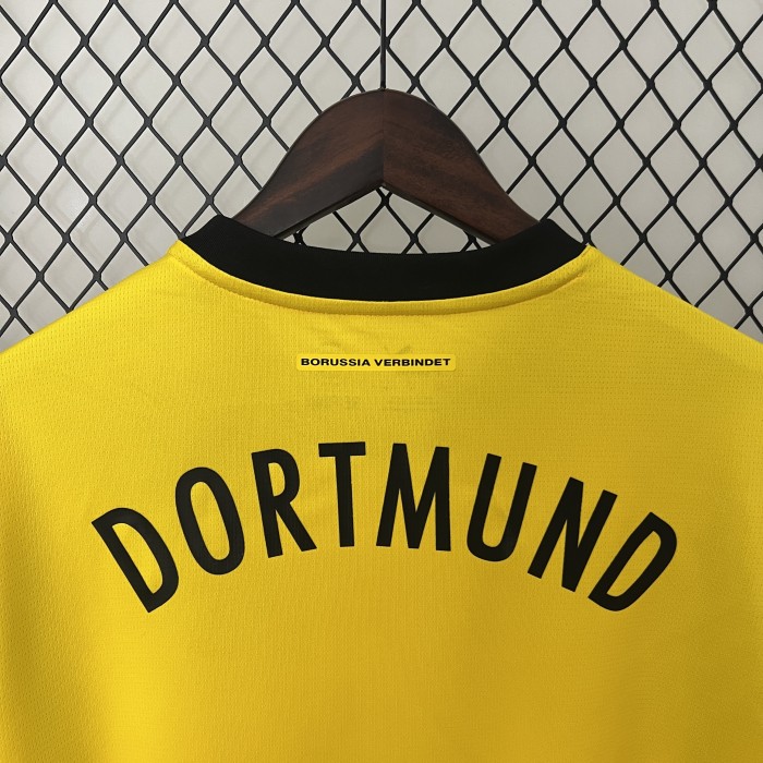 Fan Version 2024-2025 Borussia Dortmund Home Soccer Jersey BVB Football Shirt