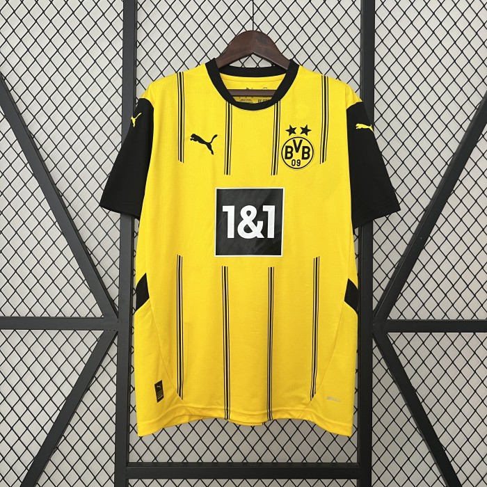 Fan Version 2024-2025 Borussia Dortmund Home Soccer Jersey BVB Football Shirt