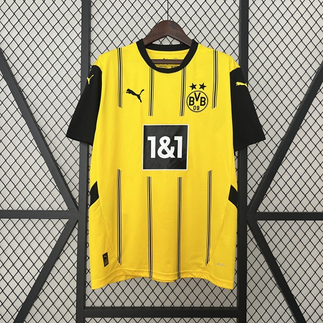 Fan Version 2024-2025 Borussia Dortmund Home Soccer Jersey BVB Football Shirt