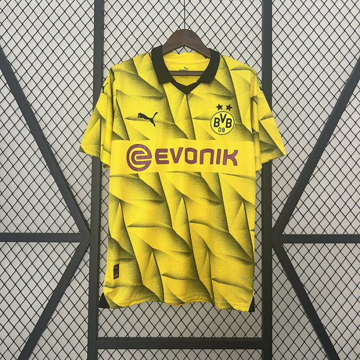 BVB Football Shirt Fans Version 2023-2024 Borussia Dortmund Third Away Yellow Soccer Jersey
