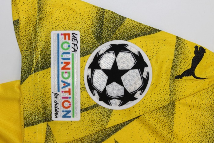 with Front Lettering+UCL Patch BVB Football Shirt Fans Version 2023-2024 Borussia Dortmund UCL Final Soccer Jersey