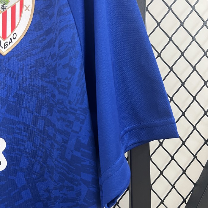 Fan Version 2024-2025 Athletic Bilbao Away Blue Soccer Jersey Football Shirt