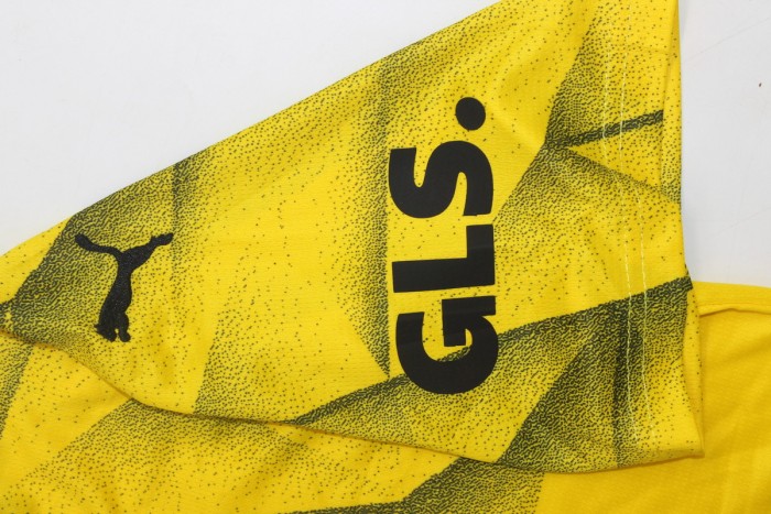 with Front Lettering+UCL Patch BVB Football Shirt Fans Version 2023-2024 Borussia Dortmund REUS 11 UCL Final Soccer Jersey