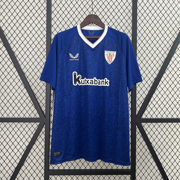 Fan Version 2024-2025 Athletic Bilbao Away Blue Soccer Jersey Football Shirt