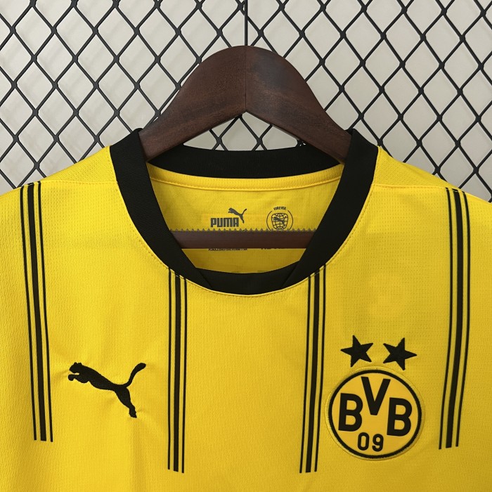 Fan Version 2024-2025 Borussia Dortmund Home Soccer Jersey BVB Football Shirt