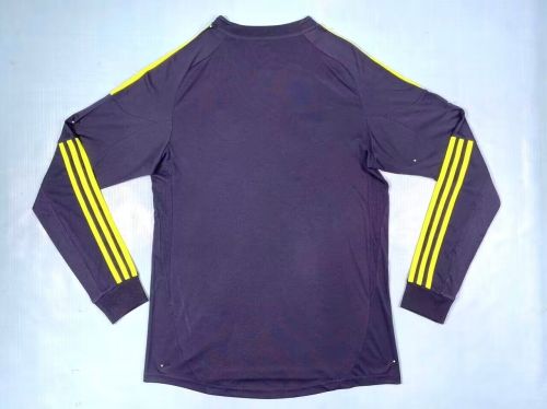 Retro Jersey Long Sleeve 2012-2013 Real Madrid Away Dark Blue Soccer Jersey