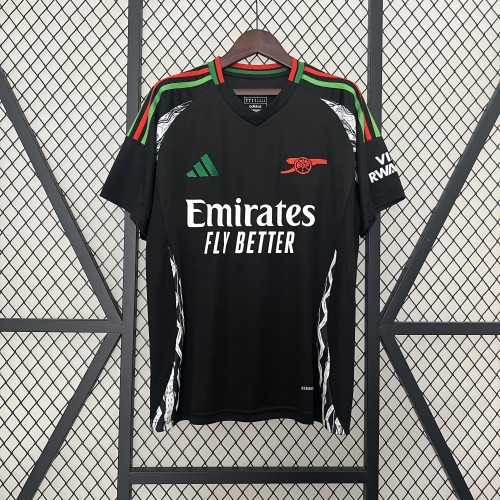 Fan Version Arsenal 2024-2025 Away Black Soccer Jersey Football Shirt