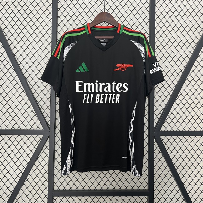 Fan Version Arsenal 2024-2025 Away Black Soccer Jersey Football Shirt