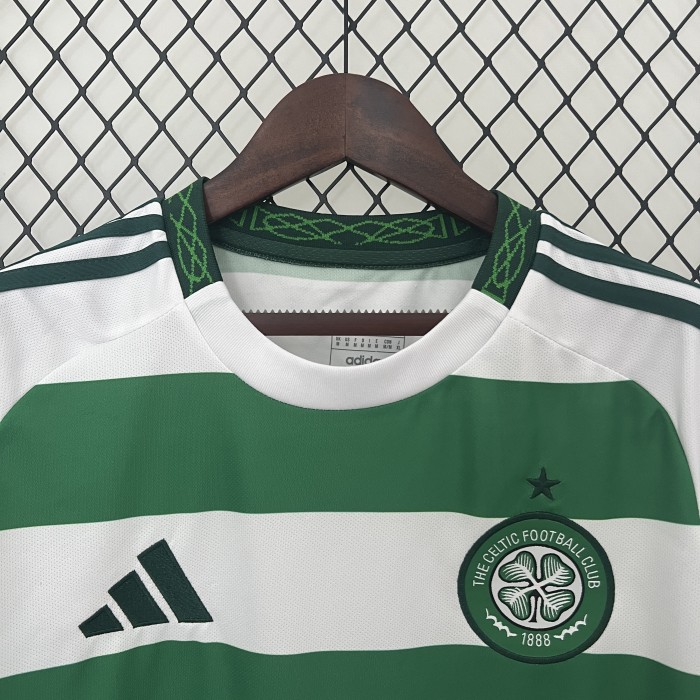 Fan Version 2024-2025 Celtic Home Soccer Jersey Football Shirt