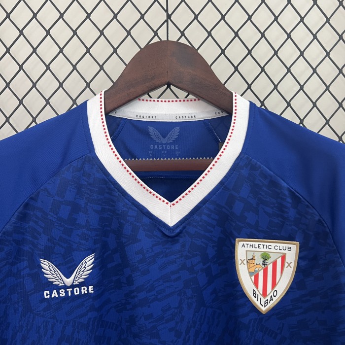 Fan Version 2024-2025 Athletic Bilbao Away Blue Soccer Jersey Football Shirt
