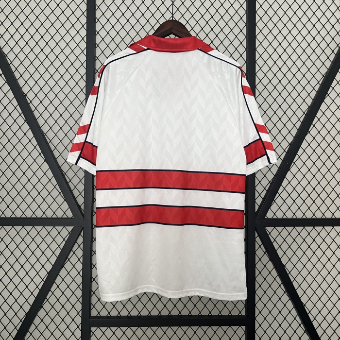 Retro Jersey 1988 Denmark Away White Soccer Jersey Vintage Football Shirt