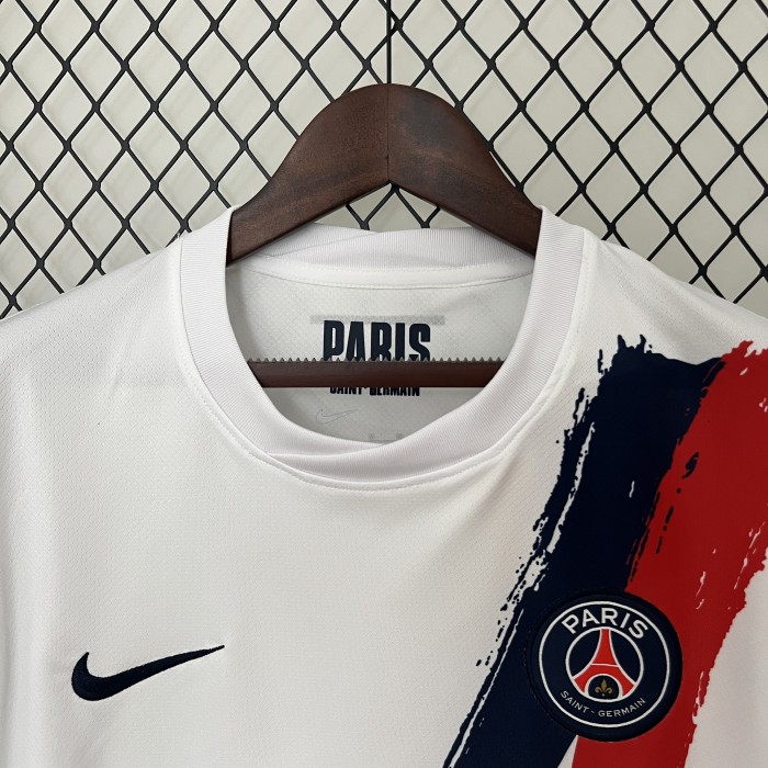 Fan Version 2024-2025 PSG Away White Soccer Jersey Paris Football Maillot