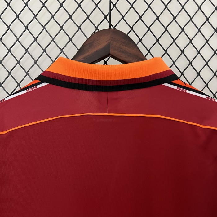 Retro Jersey 1998-1999 AS Roma Home Soccer Jersey Vintage Football Shirt