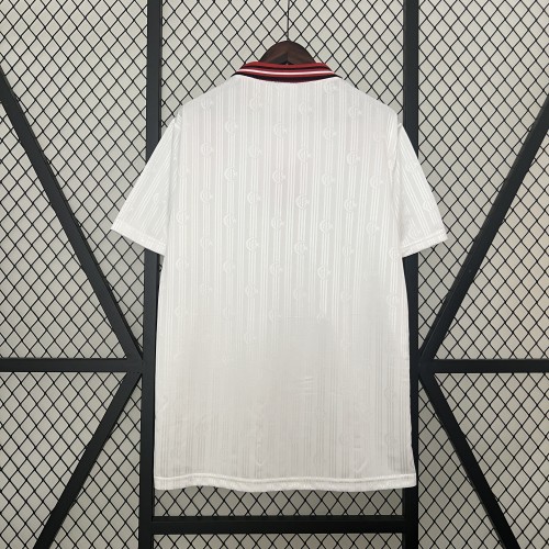 Retro Jersey 1996 Turkey Away White Soccer Jersey Vintage Türkiye Football Shirt