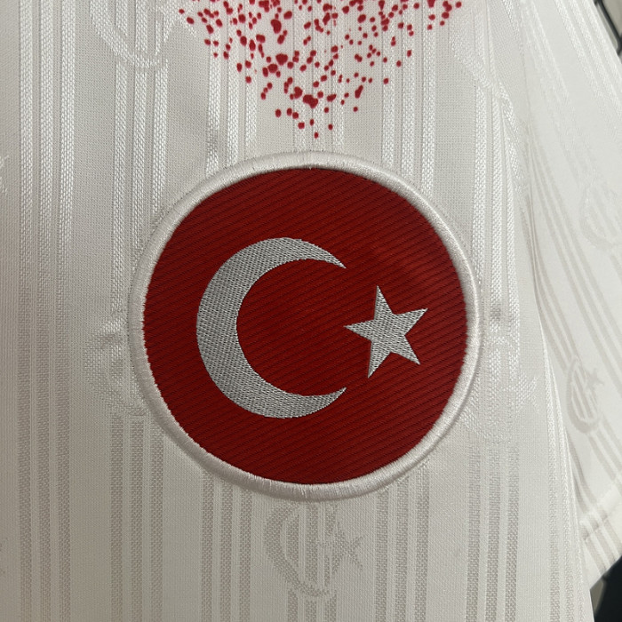 Retro Jersey 1996 Turkey Away White Soccer Jersey Vintage Türkiye Football Shirt