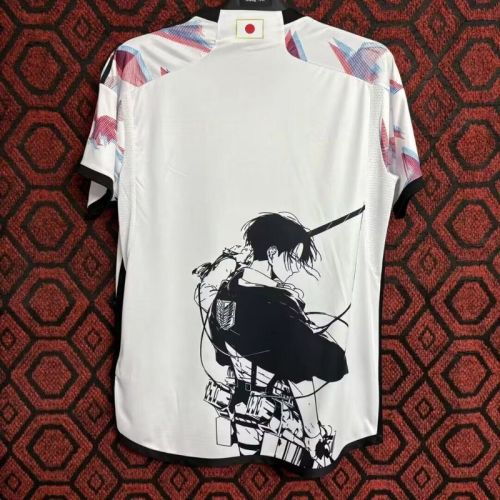 Fan Version Japan 2024 White Attack on Titan Edition Soccer Jersey Football Shirt