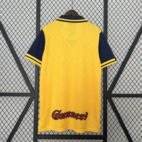 Retro Jersey 1996-1997 Arsenal Away Yellow Soccer Jersey Vintage Football Shirt