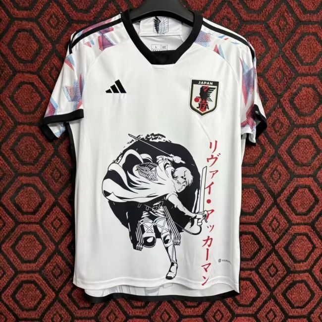 Fan Version Japan 2024 White Attack on Titan Edition Soccer Jersey Football Shirt