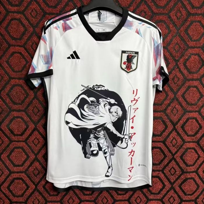 Fan Version Japan 2024 White Attack on Titan Edition Soccer Jersey Football Shirt