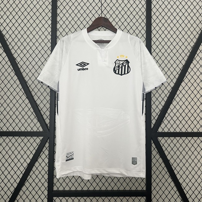 Fan Version 2024-2025 Santos Home Soccer Jersey Football Shirt