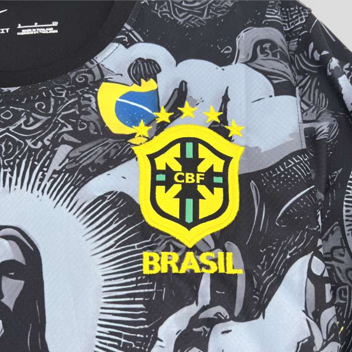 Fan Version 2024 Brazil Jesus Special Edition Soccer Jersey Brasil Football Shirt