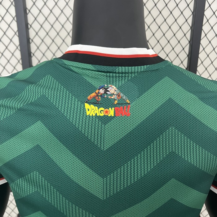 Player Version Mexico 2024 Green Dragon Ball Version Soccer Jersey Adulto Camiseta de Futbol