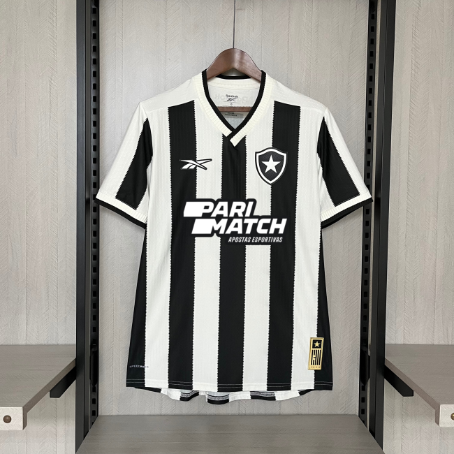 with Front Sponor Logo Fan Version 2024-2025 Botafogo Home Soccer Jersey Football Shirt
