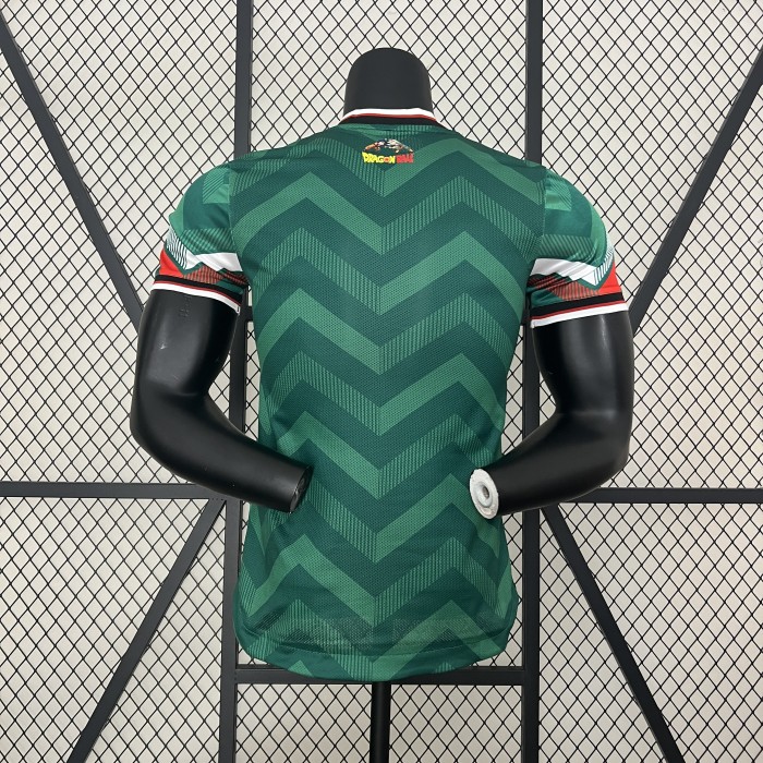 Player Version Mexico 2024 Green Dragon Ball Version Soccer Jersey Adulto Camiseta de Futbol