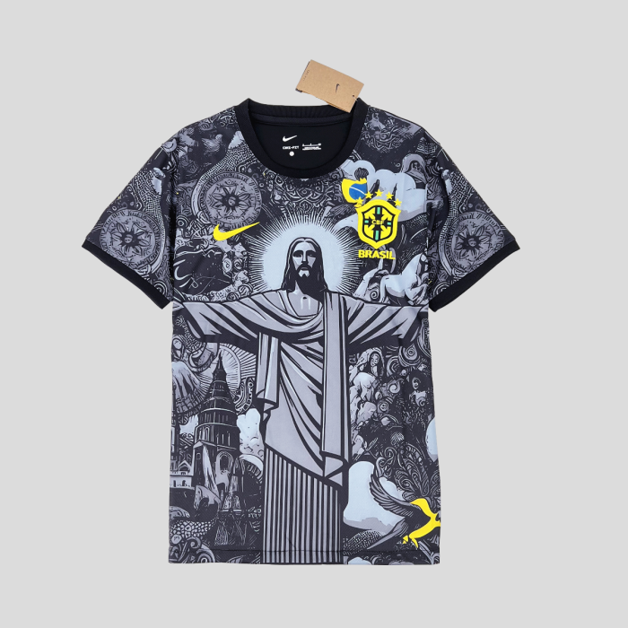 Fan Version 2024 Brazil Jesus Special Edition Soccer Jersey Brasil Football Shirt