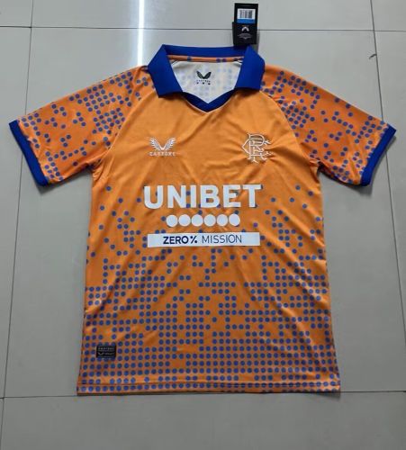 Fan Version 2024-2025 Rangers Third Away Orange Soccer Jersey Football Shirt