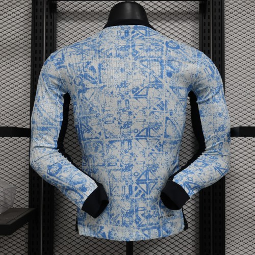 Long Sleeve Player Version 2024 Portugal Away Soccer Jersey Football Shirt