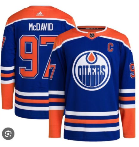 Edmonton Oilers 97 McDAVID Blue/Orange NHL Jersey