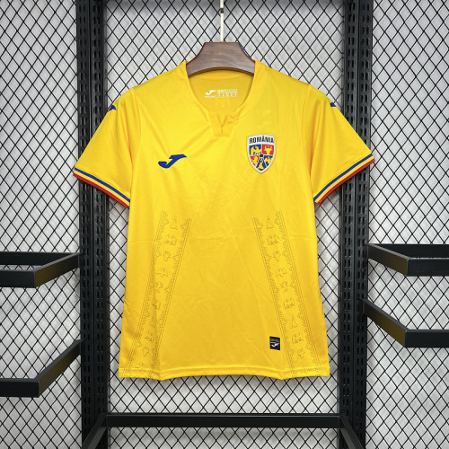 Fan Version 2024 Romania Home Soccer Jersey Football Shirt