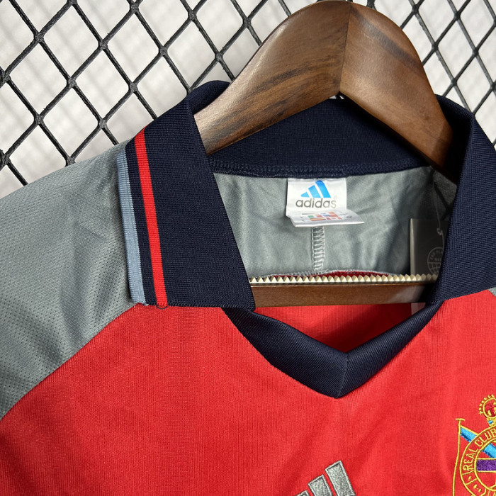 Retro Jersey 1999-2000 Deportivo La Coruna Away Red Soccer Jersey Vintage Football Shirt