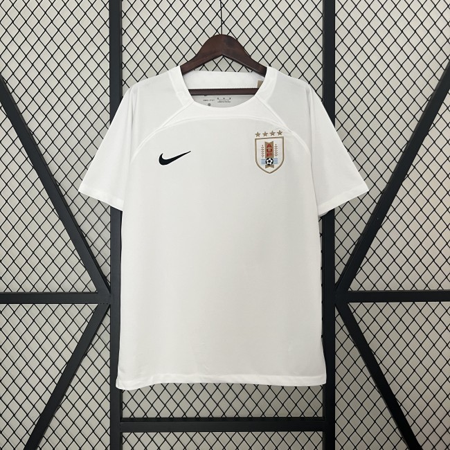 Fan Version Uruguay 2024 White Makeshift Soccer Jersey Football Shirt
