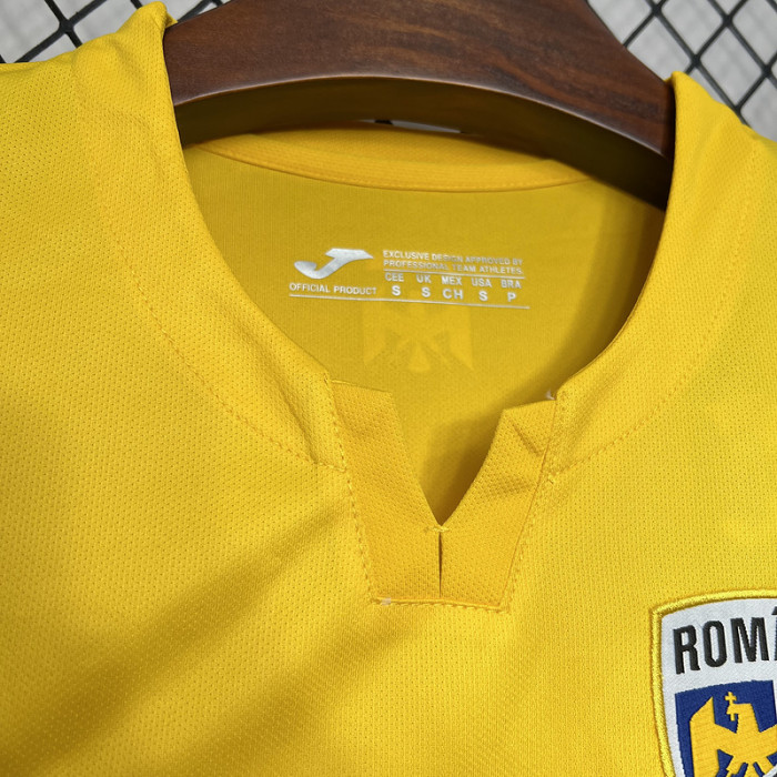 Fan Version 2024 Romania Home Soccer Jersey Football Shirt