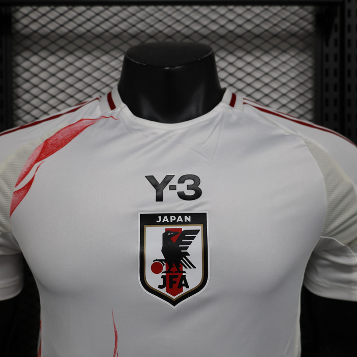 Player Version Japan 2024 Y-3 Away White Soccer Jersey Football Shirt