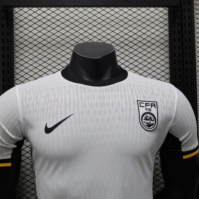 Player Version 2024 China Away White Soccer Jersey Football Shirt