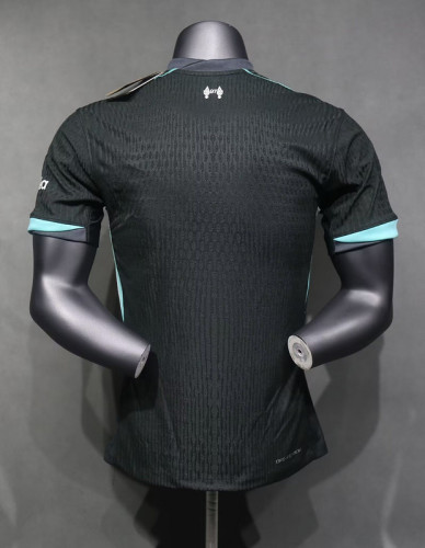 Player Version 2024-2025 Liverpool Away Black Soccer Jersey Football Shirt