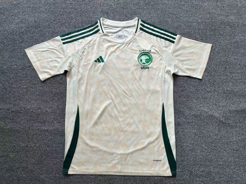 Fan Version 2024 Saudi Arabia Away White Soccer Jersey Football Shirt