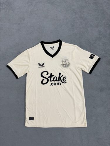 Fan Version 2024-2025 Everton Away White Soccer Jersey Football Shirt