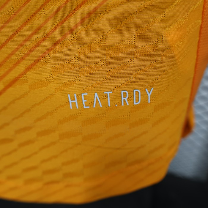 Player Version 2024-2025 Real Madrid Away Orange Soccer Jersey Real Football Shirt