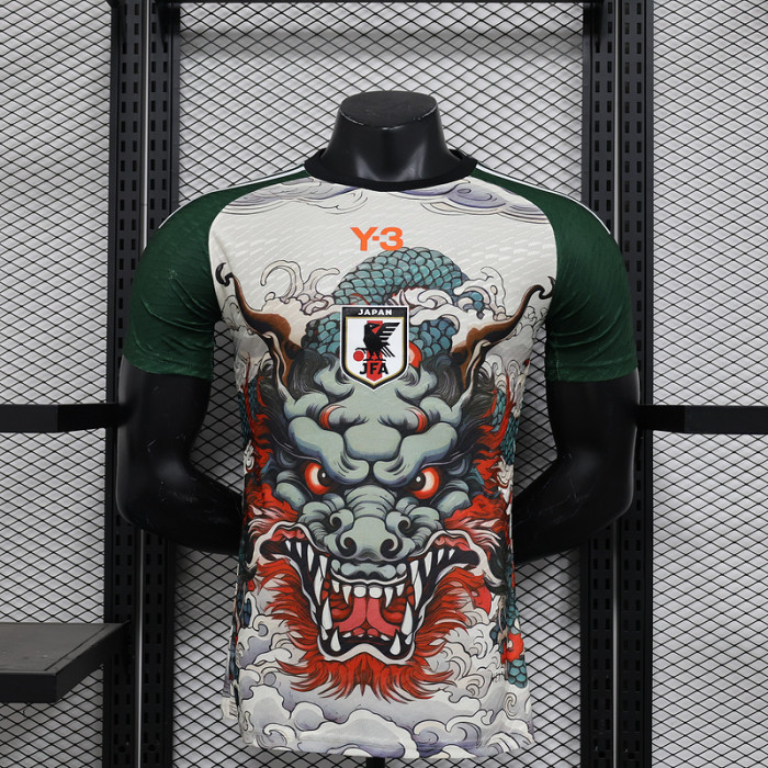 Y-3 Player Version Japan 2024 White/Green Special Edition Soccer Jersey Football Shirt